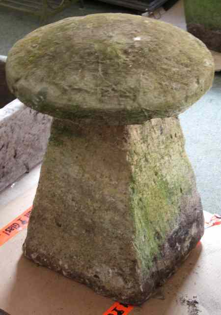 Appraisal: A staddle stone the circular top cm diameter