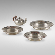 Appraisal: Gorham Manufacturing Company COLLECTION OF FOUR MIXED METAL TABLEWARES Providence