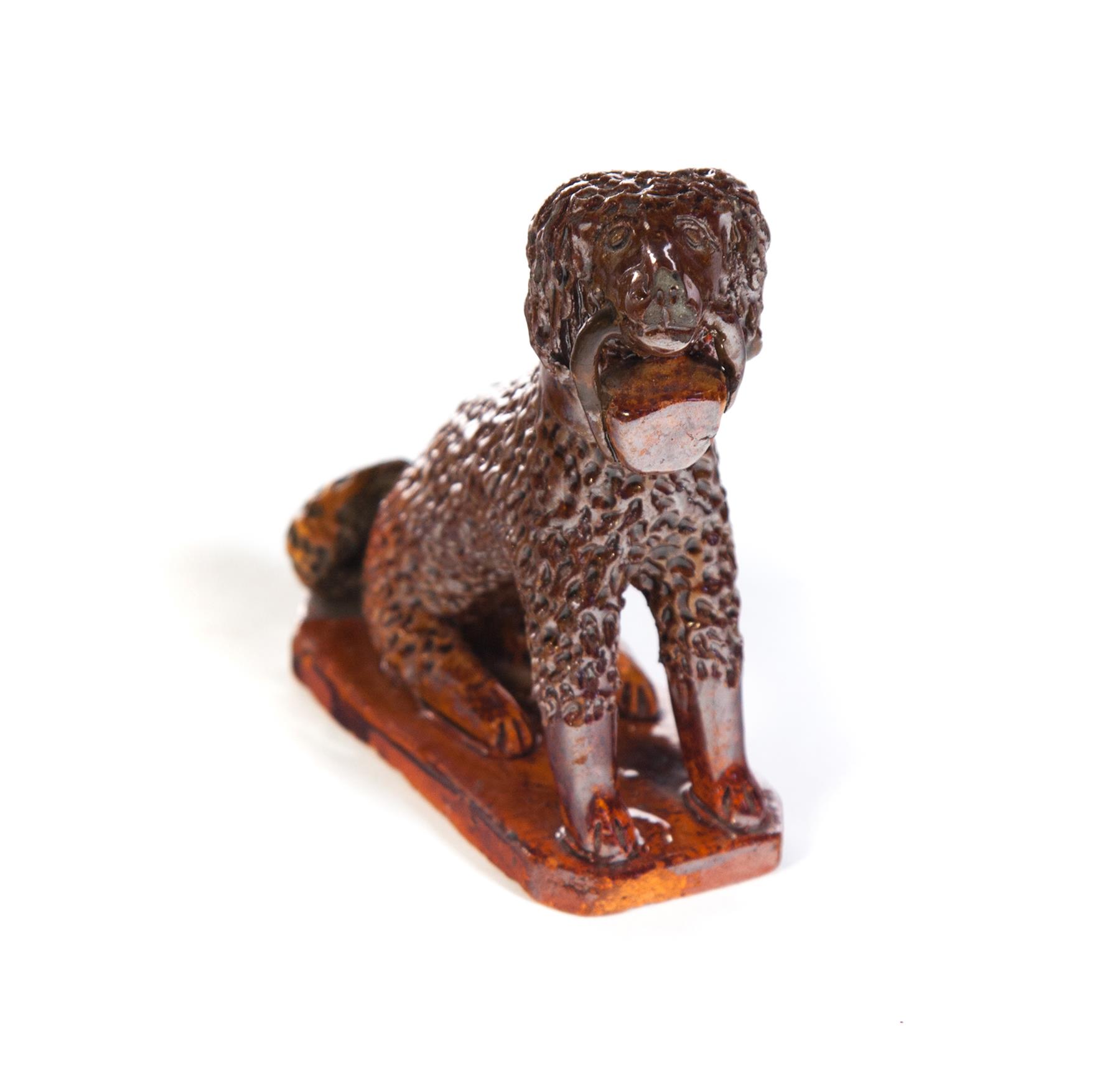 Appraisal: AMERICAN REDWARE DOG Attributed to Pennsylvania mid th century Seated