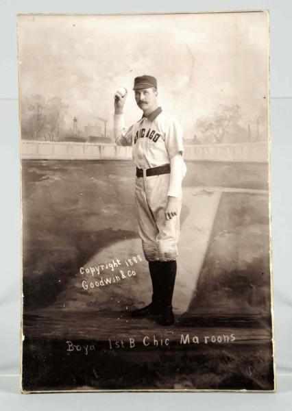 Appraisal: Baseball Photograph of Chicago Maroon's Boyd Copyright Goodwin Co N