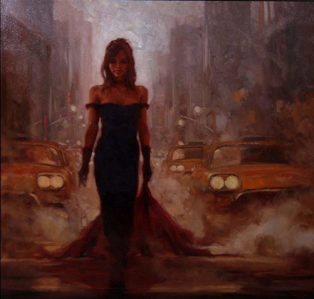 Appraisal: MARK SPAIN CONTEMPORARY - 'Angel Of Harlem' signed oils on