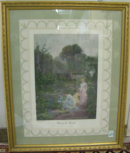 Appraisal: COLOR LITHOGRAPH FAIR AS THE FLOWERS furnished by the John