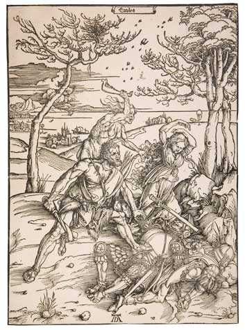 Appraisal: ALBRECHT D RER Hercules Conquering the Molionide Twins Woodcut circa