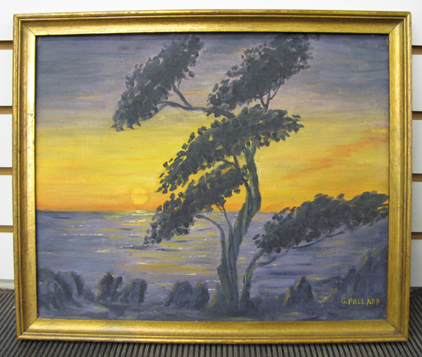 Appraisal: G POLLARD California th th century Oil on canvas panel