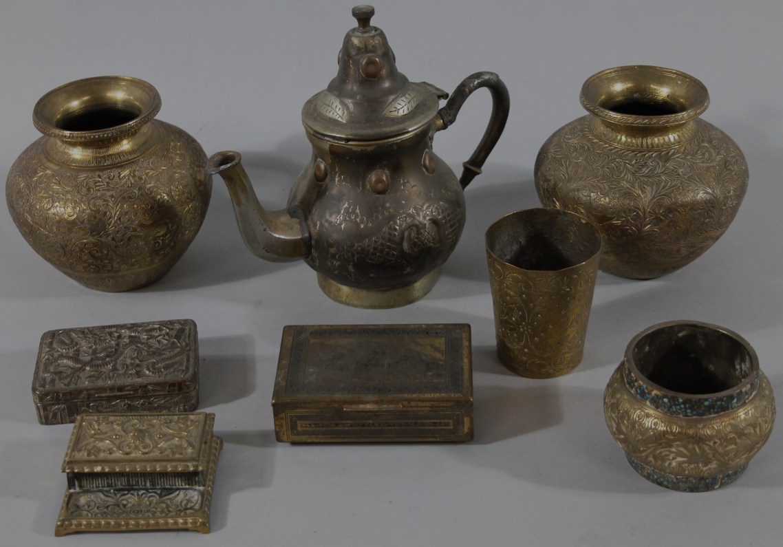 Appraisal: Various thC and other brassware and metalware etc to include