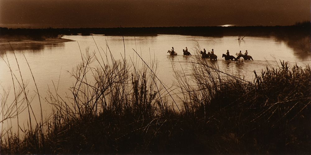 Appraisal: BILL WHITLIFF American Texas - A PHOTOGRAPH Cattle Crossing the