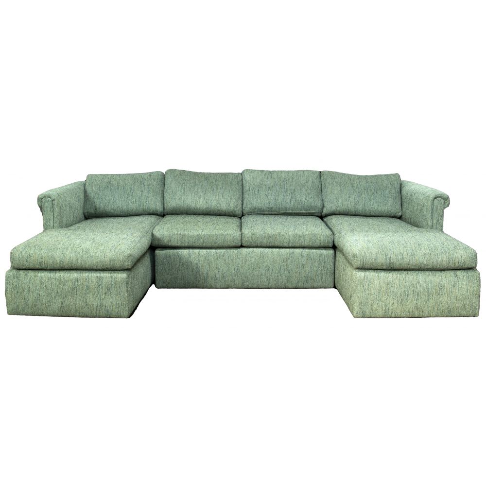 Appraisal: UPHOLSTERED SECTIONAL SOFA pieces including -seater sofa and right and