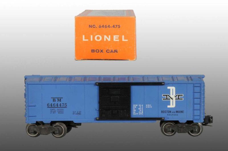 Appraisal: Lionel No - Boston Maine Boxcar OB Description Post-war Includes