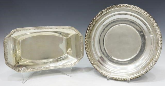 Appraisal: lot of Sterling silver table items including shaped dish with