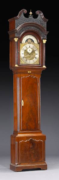 Appraisal: A George III gilt bronze mounted mahogany longcase clock Thomas