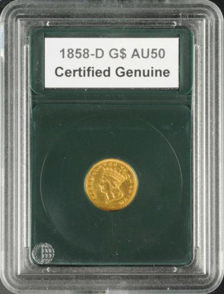 Appraisal: -D Indian Head Gold AU Description Graded by Coin World