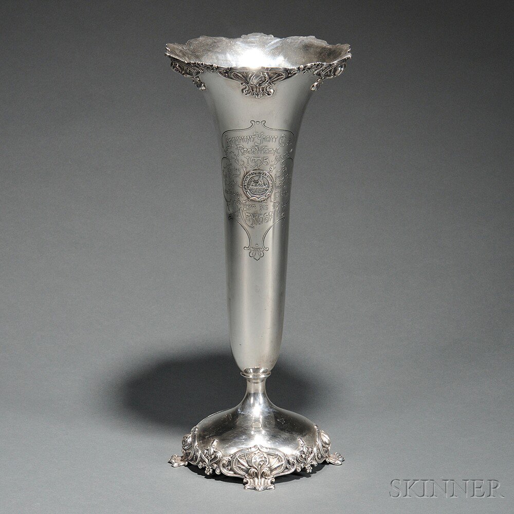 Appraisal: Whiting Sterling Silver Larchmont Yacht Club Trophy Vase New York