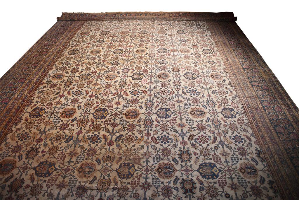 Appraisal: LARGE AMRITSAR CARPET NORTH INDIA LATE TH CENTURY the ivory