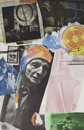 Appraisal: ROBERT RAUSCHENBERG Homage to Frederick Kiesler Offset color lithograph x