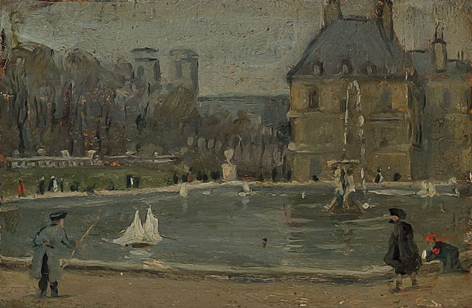 Appraisal: ROBERT HENRI attributed to American - The Boat Pond Paris