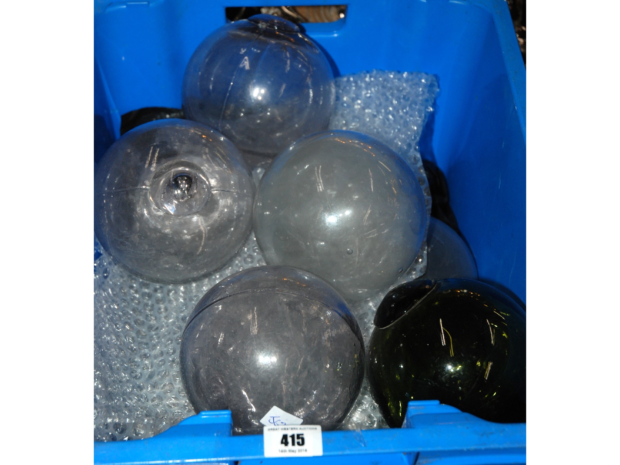 Appraisal: Eleven various glass floats