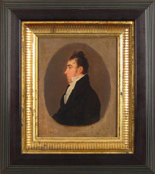 Appraisal: Jacob Eichholtz attributed American - oil on panel profile portrait