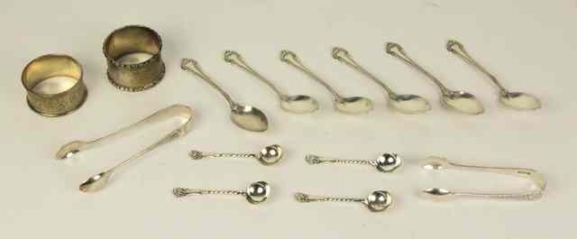 Appraisal: A set of six sterling standard teaspoons with scroll handles