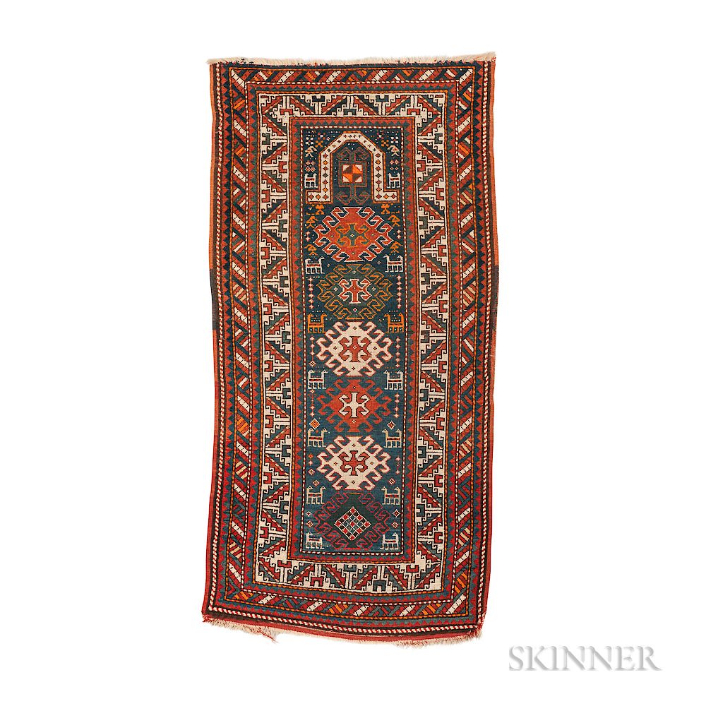 Appraisal: Kazak Prayer Rug Kazak Prayer Rug Caucasus c ft in