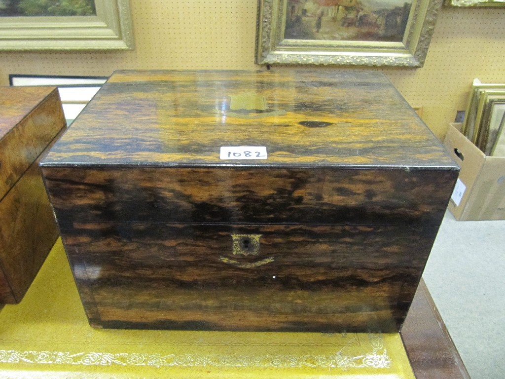 Appraisal: Victorian coromandel writing box