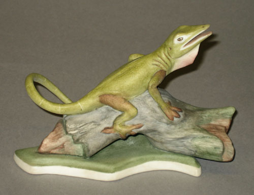 Appraisal: Boehm porcelain green lizard h