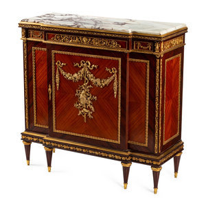 Appraisal: A Louis XVI Style Gilt Bronze Mounted Kingwood and Rosewood