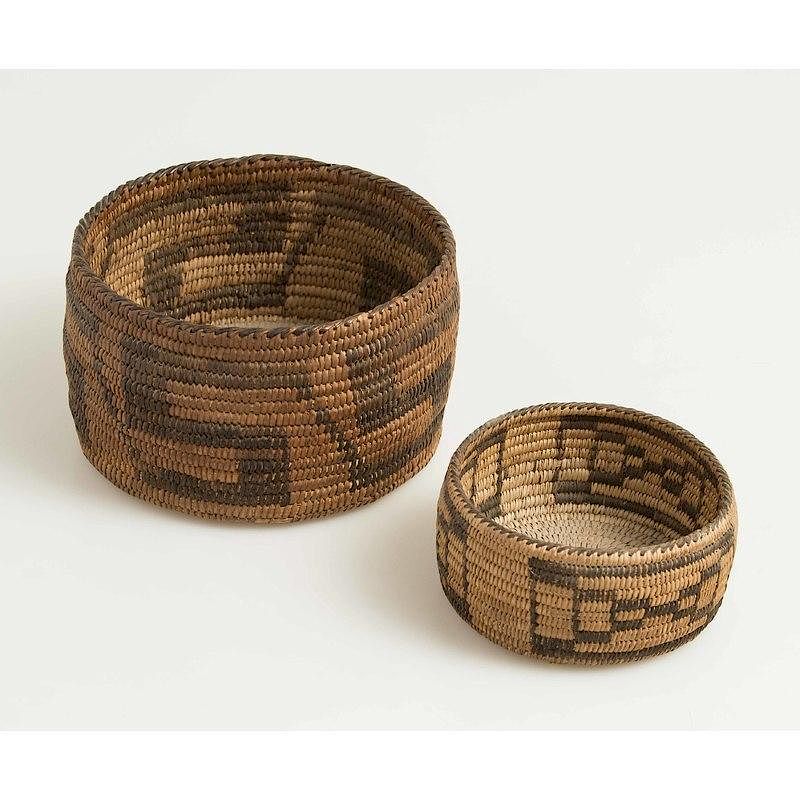 Appraisal: Two Pima Baskets Margaret Card Two Pima baskets made by