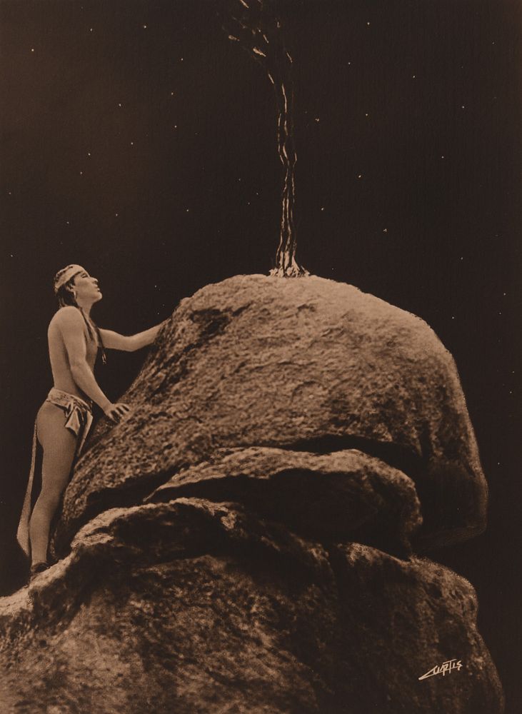 Appraisal: Edward Curtis Signal Fire to the Mountain Gods ca Edward