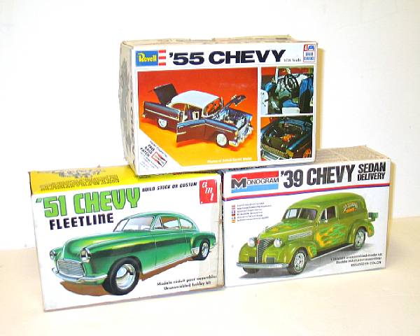 Appraisal: Chevrolet automotive plastic kits Lot of assorted GM boxed cars