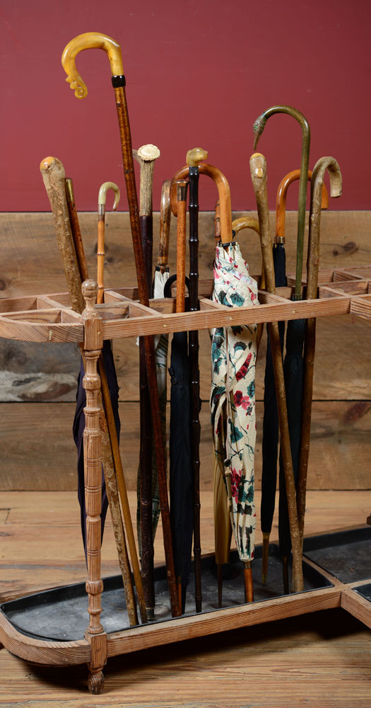 Appraisal: MISCELLANEOUS GROUP OF WALKING STICKS AND A LADY'S PARASOLS Comprising