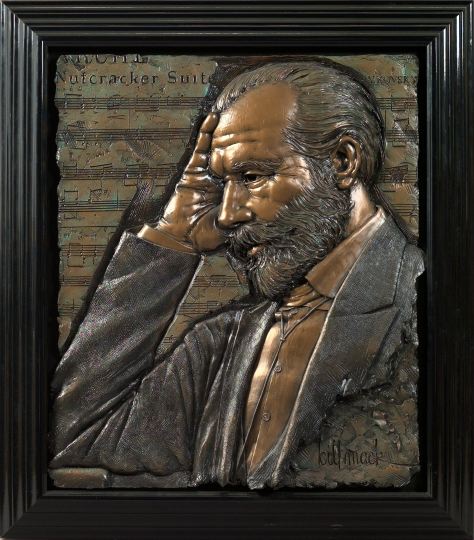 Appraisal: Bill Mack American b Peter Ilyich Tchaikovsky large patinated brass