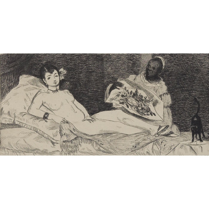 Appraisal: Edouard Manet French - ''Olympia '' etching '' x ''