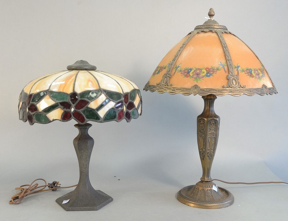 Appraisal: Two Table Lamps to include small table lamp having six