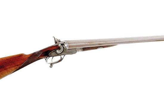 Appraisal: H Clarke wildfowling -bore SxS hammer sporting gun serial number