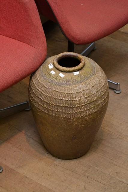 Appraisal: A LARGE TERRACOTTA POT AND ONE OTHER SMALLER POT A