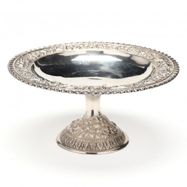 Appraisal: A BALTIMORE REPOUSSE STERLING SILVER COMPOTE Early th century mark