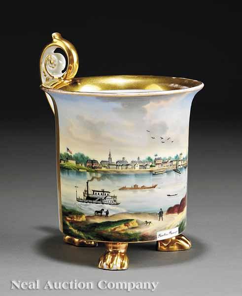 Appraisal: A Rare Porcelain Scenic Cup of Civil War-Era Baton Rouge