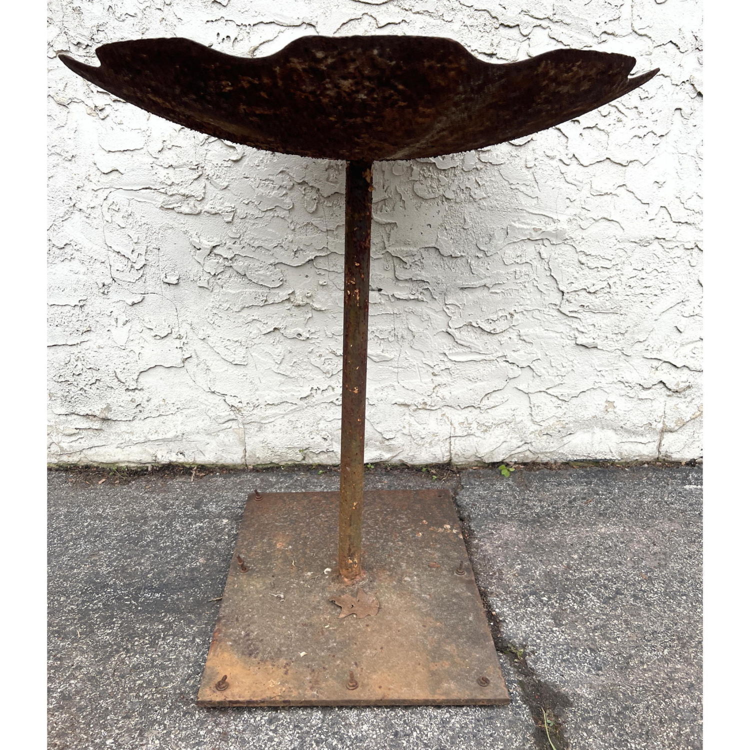 Appraisal: Mid Century Modern Wrought Iron Bird bath Dimensions H inches