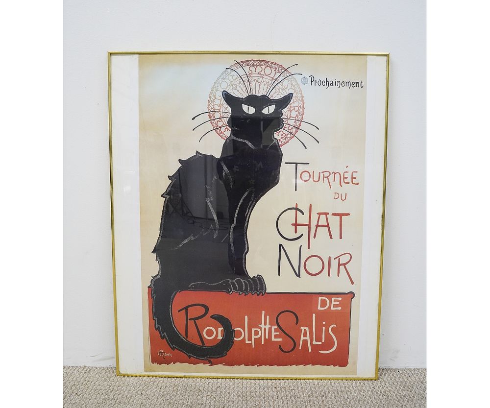 Appraisal: Tournee du Chat Noir Poster Metal framed Tournee du Chat