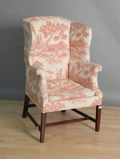 Appraisal: Federal style mahogany wing chair