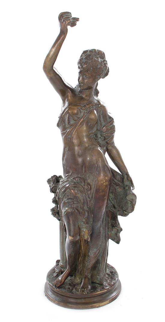 Appraisal: Classical bronze sculpture th century unsigned H Provenance Georgia private