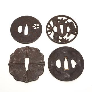 Appraisal: Antique Japanese iron tsuba Antique Japanese iron tsuba Edo Period