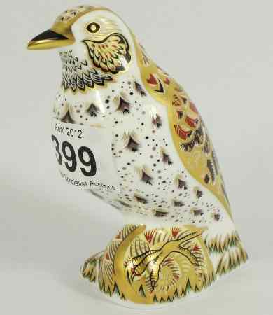 Appraisal: Royal Crown Derby Paperweight Songthrush Boxed