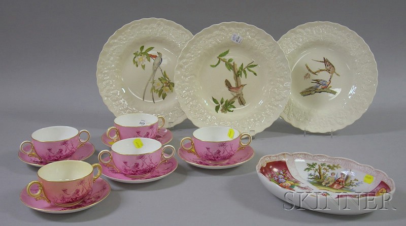 Appraisal: Group of Assorted Porcelain Dinnerware including five Royal Worcester cups