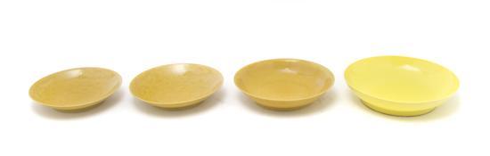 Appraisal: A Chinese Monochrome Yellow Saucer having bright yellow glaze with