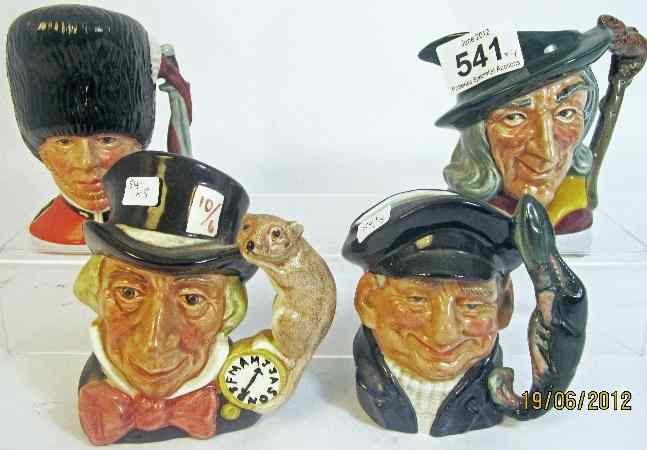 Appraisal: Royal Doulton Small Character Jugs Pied Piper D Guardsman D