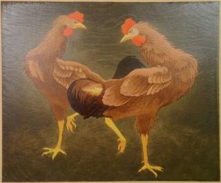 Appraisal: Bernard Steffen serigraph Bernard Steffen American - - ''Riled Roosters''-