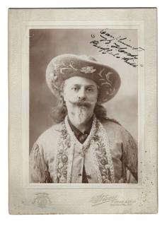 Appraisal: Cody W F Autographed and Inscribed Cabinet Card Photo of