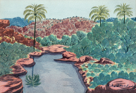 Appraisal: Richard Moketarinja - Central Australia watercolour signed 'Richard Moketarinja' lower