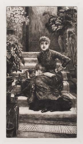 Appraisal: JAMES JACQUES TISSOT La Soeur ain e Etching and drypoint